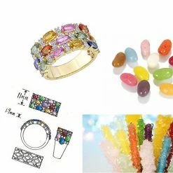 Stella Grace 14k Gold Multi-Color Sapphire Triple-Row Ring -Stella Grace Sales unnamed file 7506