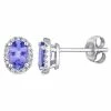 Stella Grace 10k White Gold Tanzanite & Diamond Accent Stud Earrings
