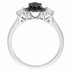 Stella Grace 10k White Gold 3/5 Carat T.W. Black & White Diamond & 3/8 Carat T.W. Lab-Created Moissanite Engagement Ring 7 Stella Grace 10k White Gold 3/5 Carat T.W. Black & White Diamond & 3/8 Carat T.W. Lab-Created Moissanite Engagement Ring -Stella Grace Sales unnamed file 7524