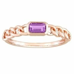 Stella Grace 10k Rose Gold Amethyst Link Ring