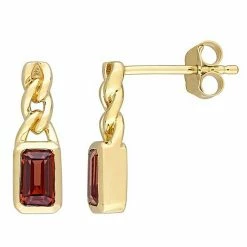 Stella Grace 10k Gold & Garnet Link Earring