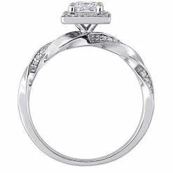 Stella Grace 10k White Gold 3/5 Carat T.W. Diamond Square Halo Twist Band Engagement Ring 9 Stella Grace 10k White Gold 3/5 Carat T.W. Diamond Square Halo Twist Band Engagement Ring -Stella Grace Sales unnamed file 7563