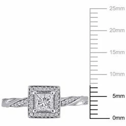 Stella Grace 10k White Gold 3/5 Carat T.W. Diamond Square Halo Twist Band Engagement Ring 12 Stella Grace 10k White Gold 3/5 Carat T.W. Diamond Square Halo Twist Band Engagement Ring -Stella Grace Sales unnamed file 7566