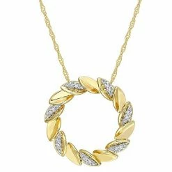 Stella Grace 10k Gold Diamond Accent Circle Pendant