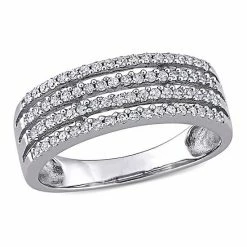 Stella Grace 10k White Gold 3/8 Carat T.W. Diamond 4-Row Anniversary Band Ring -Stella Grace Sales unnamed file 7595