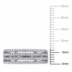 Stella Grace 10k White Gold 3/8 Carat T.W. Diamond 4-Row Anniversary Band Ring -Stella Grace Sales unnamed file 7597