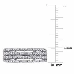 Stella Grace 10k White Gold 3/8 Carat T.W. Diamond 4-Row Anniversary Band Ring -Stella Grace Sales unnamed file 7598