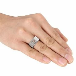 Stella Grace Men's 14k White Gold 1/5 Carat T.W. Diamond Square Ring -Stella Grace Sales unnamed file 7651