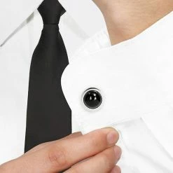 Stella Grace Sterling Silver Black Onyx Braided Accent Cufflinks -Stella Grace Sales unnamed file 7699