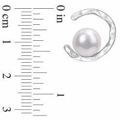 Stella Grace Sterling Silver Freshwater Cultured Pearl Open Wave Stud Earrings -Stella Grace Sales unnamed file 7726