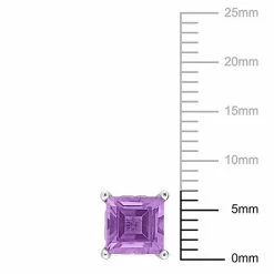 Stella Grace Sterling Silver & Gemstone Stud Earrings Amethyst -Stella Grace Sales unnamed file 777