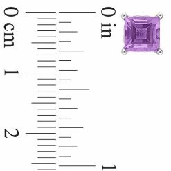 Stella Grace Sterling Silver & Gemstone Stud Earrings Amethyst -Stella Grace Sales unnamed file 779