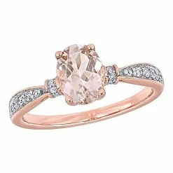 Stella Grace 10k Rose Gold Morganite & 1/6 Ct. Diamond Ring