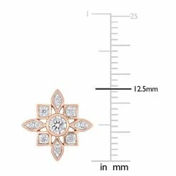 Stella Grace 10k Rose Gold 1/3 Carat T.W. Diamond Star Stud Earrings -Stella Grace Sales unnamed file 7814