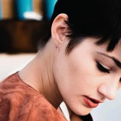 Stella Grace 10k Rose Gold & Amethyst Link C-Hoop Earrings 5 Stella Grace 10k Rose Gold & Amethyst Link C-Hoop Earrings -Stella Grace Sales unnamed file 7890