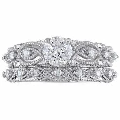 Stella Grace 10k White Gold 1 1/4 Carat T.W. Vintage Filigree Engagement Ring Set 11 Stella Grace 10k White Gold 1 1/4 Carat T.W. Vintage Filigree Engagement Ring Set -Stella Grace Sales unnamed file 7923