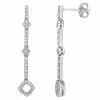 Stella Grace 10k White Gold 1/6 Carat T.W Diamond Dangle Earrings