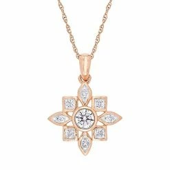 Stella Grace 10k Rose Gold 1/3 Carat T.W. Diamond Pendant Necklace