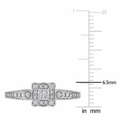 Stella Grace 10k White Gold 1/3 Carat T.W. Diamond Square Engagement Ring 17 Stella Grace 10k White Gold 1/3 Carat T.W. Diamond Square Engagement Ring -Stella Grace Sales unnamed file 8086