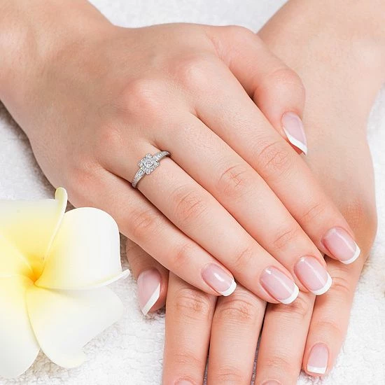 Stella Grace 10k White Gold 1/3 Carat T.W. Diamond Square Engagement Ring 10 Stella Grace 10k White Gold 1/3 Carat T.W. Diamond Square Engagement Ring - Image 10