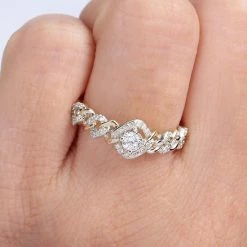 Stella Grace 10k Two-Tone Gold 1/3 Carat T.W. Diamond Link Halo Engagement Ring -Stella Grace Sales unnamed file 8097