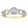 Stella Grace 10k Two-Tone Gold 1/3 Carat T.W. Diamond Oval Link Halo Engagement Ring