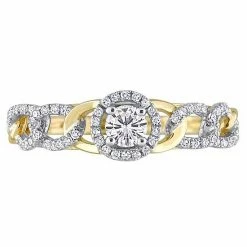 Stella Grace 10k Two-Tone Gold 1/3 Carat T.W. Diamond Oval Link Halo Engagement Ring -Stella Grace Sales unnamed file 8103