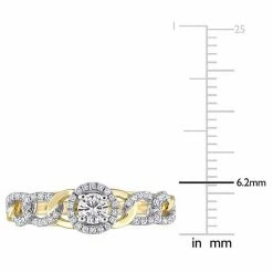 Stella Grace 10k Two-Tone Gold 1/3 Carat T.W. Diamond Oval Link Halo Engagement Ring -Stella Grace Sales unnamed file 8106