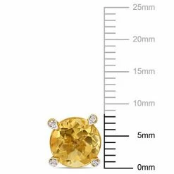 Stella Grace 10k Gold 1/10 Carat T.W. Diamond & Citrine Stud Earrings -Stella Grace Sales unnamed file 8147