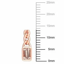 Stella Grace 10k Rose Gold Morganite Link Drop Earrings -Stella Grace Sales unnamed file 815