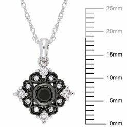 Stella Grace 10k White Gold 2/5 Carat Black & White Diamond Pendant Necklace -Stella Grace Sales unnamed file 8159