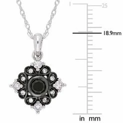 Stella Grace 10k White Gold 2/5 Carat Black & White Diamond Pendant Necklace -Stella Grace Sales unnamed file 8160