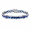 Stella Grace Sterling Silver Lab-Created Blue & White Sapphire Bracelet