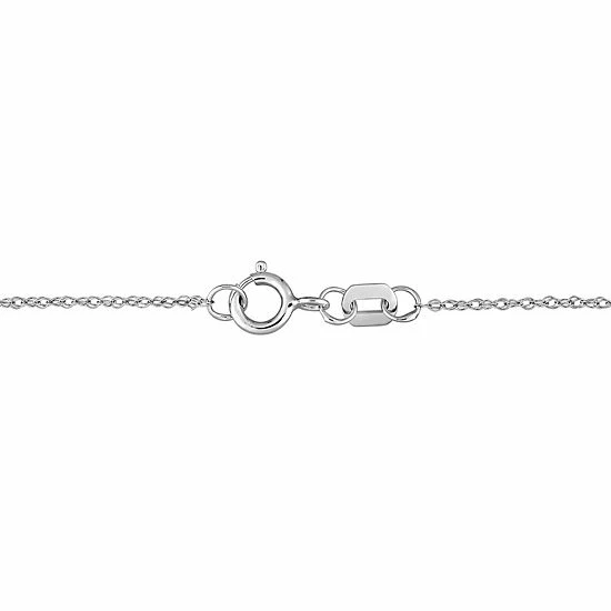 Stella Grace 10k White Gold Sky Blue Topaz & White Topaz Teardrop Halo Necklace 4 Stella Grace 10k White Gold Sky Blue Topaz & White Topaz Teardrop Halo Necklace - Image 4