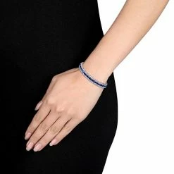 Stella Grace Sterling Silver Lab-Created Blue & White Sapphire Bracelet -Stella Grace Sales unnamed file 821