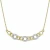 Stella Grace 10k Gold 1/10 Carat T.W. Diamond Oval Link Necklace