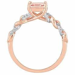 Stella Grace 10k Two-Tone Gold Morganite & 1/10 Carat T.W. Diamond Link Ring 12 Stella Grace 10k Two-Tone Gold Morganite & 1/10 Carat T.W. Diamond Link Ring -Stella Grace Sales unnamed file 8235