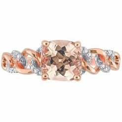 Stella Grace 10k Two-Tone Gold Morganite & 1/10 Carat T.W. Diamond Link Ring 14 Stella Grace 10k Two-Tone Gold Morganite & 1/10 Carat T.W. Diamond Link Ring -Stella Grace Sales unnamed file 8237