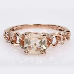 Stella Grace 10k Two-Tone Gold Morganite & 1/10 Carat T.W. Diamond Link Ring 15 Stella Grace 10k Two-Tone Gold Morganite & 1/10 Carat T.W. Diamond Link Ring -Stella Grace Sales unnamed file 8238