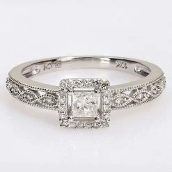 Stella Grace 10k White Gold 3/8 Carat T.W. Diamond Square Halo Engagement Ring 15 Stella Grace 10k White Gold 3/8 Carat T.W. Diamond Square Halo Engagement Ring -Stella Grace Sales unnamed file 8271