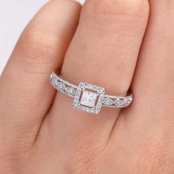 Stella Grace 10k White Gold 3/8 Carat T.W. Diamond Square Halo Engagement Ring 18 Stella Grace 10k White Gold 3/8 Carat T.W. Diamond Square Halo Engagement Ring -Stella Grace Sales unnamed file 8274