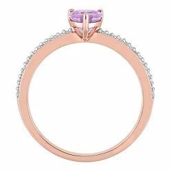 Stella Grace 10k Rose Gold Rose De France Amethyst & Diamond Accent Heart Promise Ring -Stella Grace Sales unnamed file 830