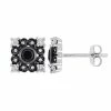 Stella Grace 10k White Gold 1/2 Carat T.W. Black & White Diamond Square Stud Earrings
