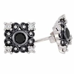 Stella Grace 10k White Gold 1/2 Carat T.W. Black & White Diamond Square Stud Earrings 7 Stella Grace 10k White Gold 1/2 Carat T.W. Black & White Diamond Square Stud Earrings -Stella Grace Sales unnamed file 834