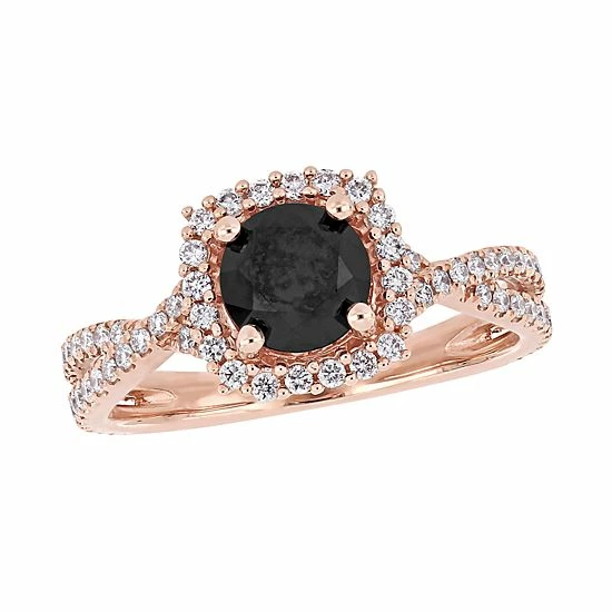 Stella Grace 14l Rose Gold 1 1/2 Carat T.W. Black & White Diamond Ring 1 Stella Grace 14l Rose Gold 1 1/2 Carat T.W. Black & White Diamond Ring