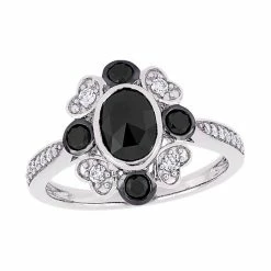 Stella Grace 10k White Gold 1 1/4 Carat T.W. Black & White Diamond Ring