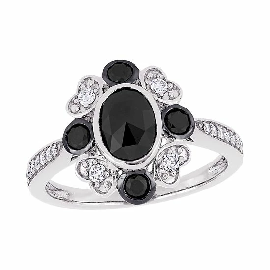 Stella Grace 10k White Gold 1 1/4 Carat T.W. Black & White Diamond Ring 1 Stella Grace 10k White Gold 1 1/4 Carat T.W. Black & White Diamond Ring