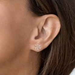 Stella Grace 10k Rose Gold Morganite & Diamond Accent Flower Stud Earrings -Stella Grace Sales unnamed file 8387