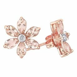 Stella Grace 10k Rose Gold Morganite & Diamond Accent Flower Stud Earrings -Stella Grace Sales unnamed file 8388
