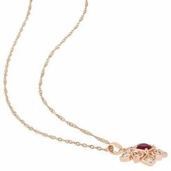 Stella Grace 10k Rose Gold 1/5 Carat Diamond & Ruby Pendant Necklace 7 Stella Grace 10k Rose Gold 1/5 Carat Diamond & Ruby Pendant Necklace -Stella Grace Sales unnamed file 8471